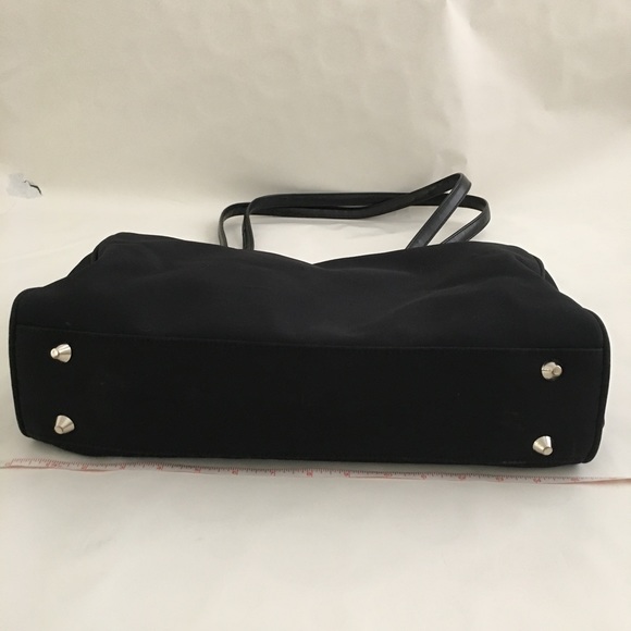 Liz Claiborne Black Laptop Shoulder Tote Bag Up To 14” Lots Of Compartments - Picture 6 of 16